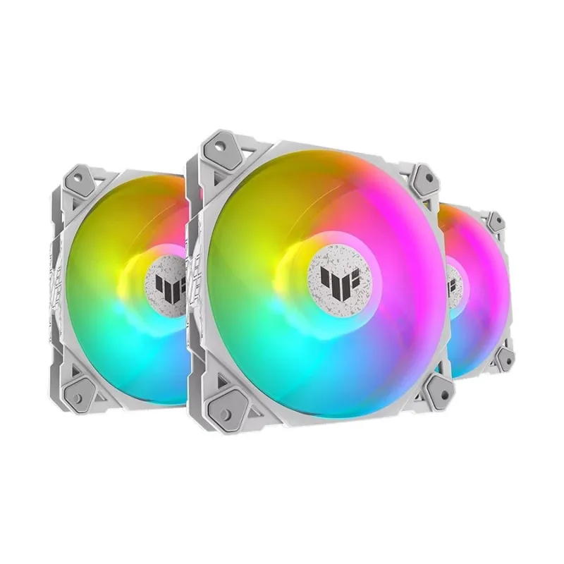ASUS TUF Gaming TF120 ARGB White Triple Casing Fan Kit with ARGB Controller