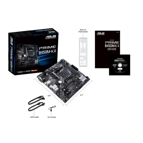 Asus PRIME B450M-K II DDR4 AMD AM4 micro ATX Motherboard
