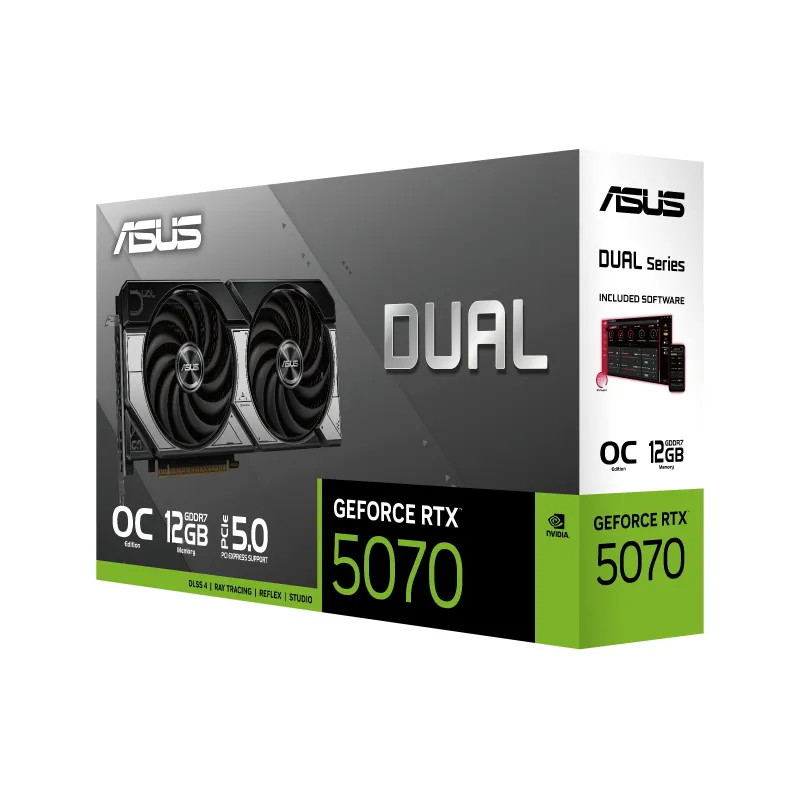 ASUS Dual GeForce RTX 5070 12GB GDDR7 OC Edition Graphics Card