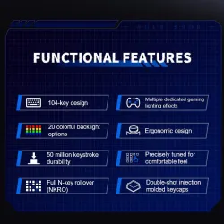 AULA S500 Mechanical Wired Gaming Keyboard Blue Switch