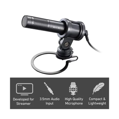 AVerMedia AM133 Live Streamer 3.5mm Microphone Black