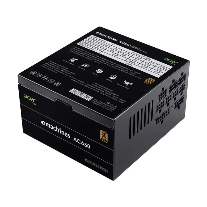 Acer AC650 650W 80 Plus Bronze Full Modular Power Supply