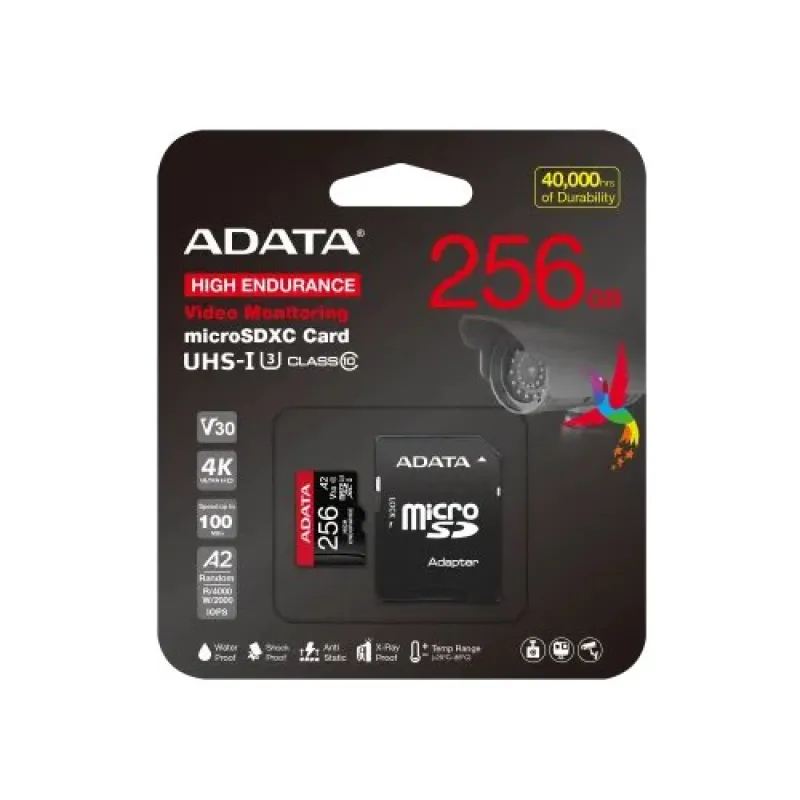 ADATA High-Endurance 256GB UHS-I Class 10 microSDXC Memory Card