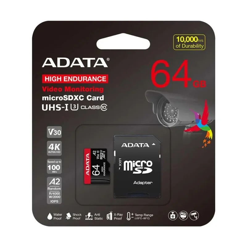 ADATA High-Endurance 64GB UHS-I Class 10 microSDXC Memory Card