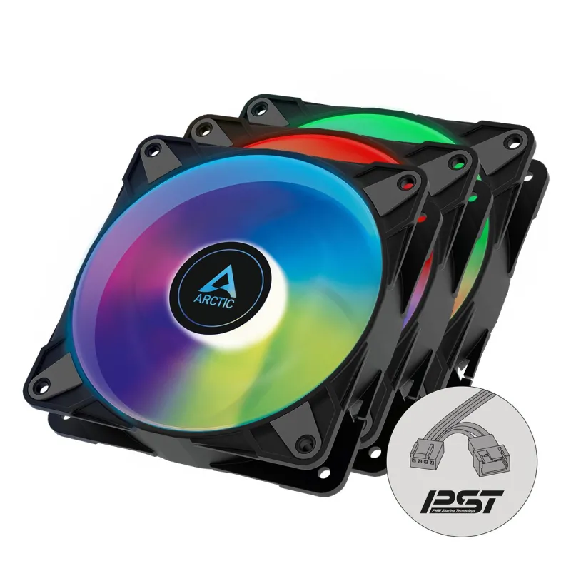 Arctic P12 PWM PST ARGB 120mm 3 in 1 Casing Fan