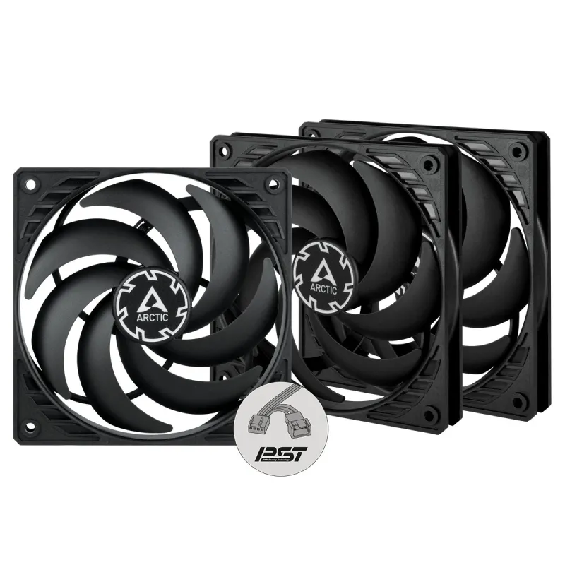 Arctic P12 Slim PWM PST 120 mm 3 Pack Casing Fan