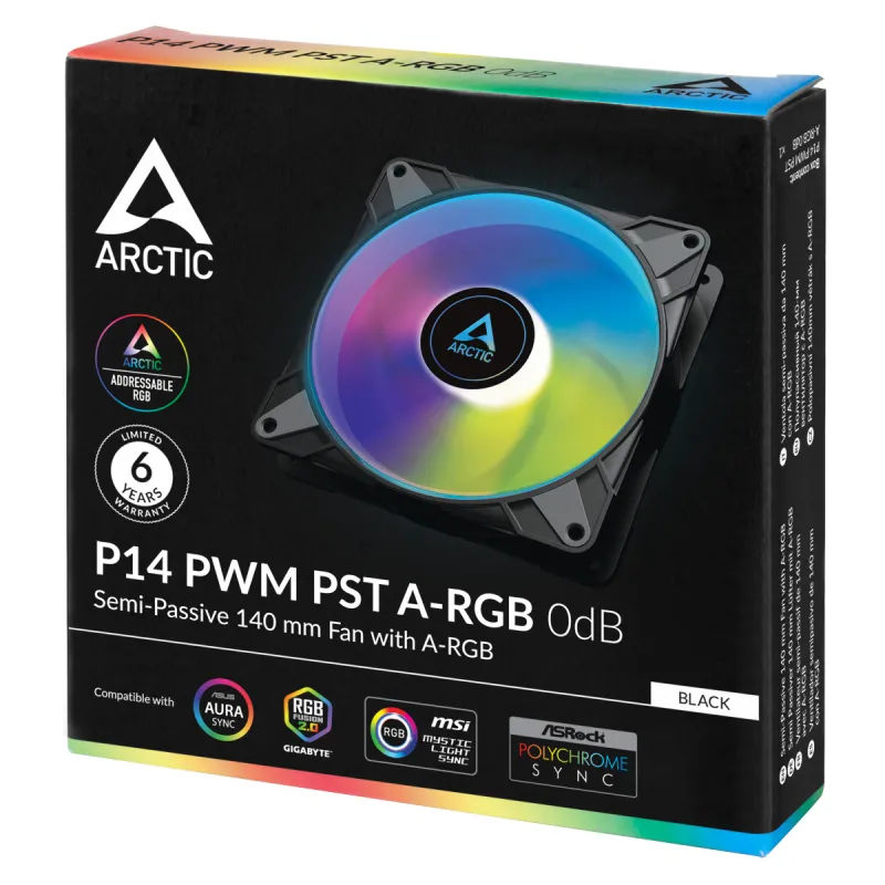 Arctic P14 PWM PST ARGB 140mm Casing Fan