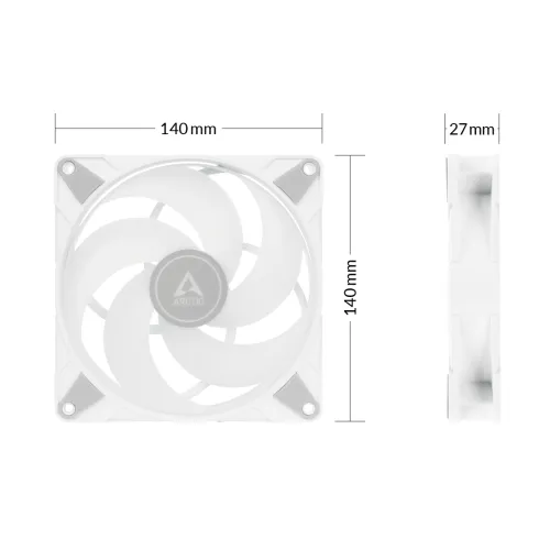 Arctic P14 PWM PST ARGB 140mm Casing Fan White