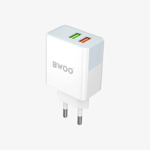 BWOO BO-CDA132 Dual USB-A QC3.0 30W Fast Charging Wall Charger
