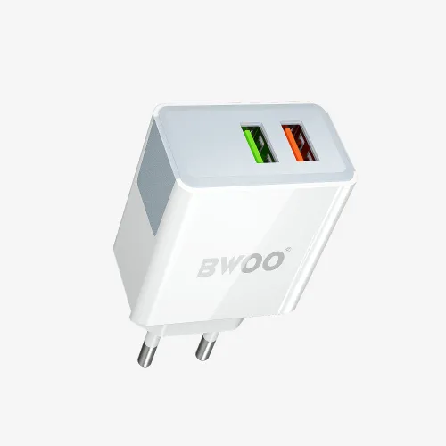 BWOO BO-CDA132 Dual USB-A QC3.0 30W Fast Charging Wall Charger