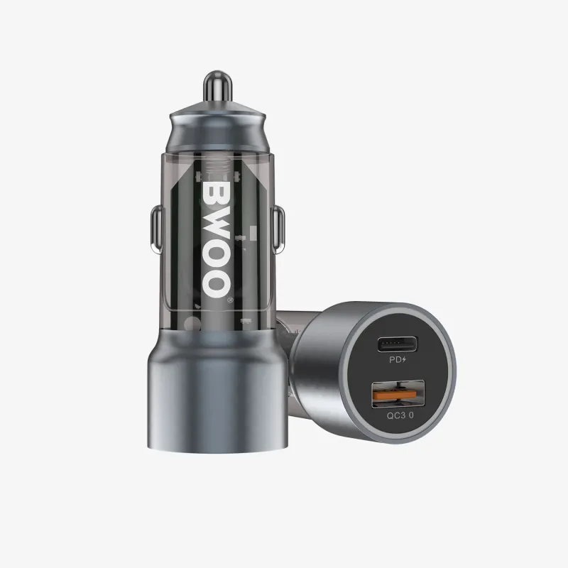 BWOO CC95 45W USB-C 2 Ports Transparent Car charger 
