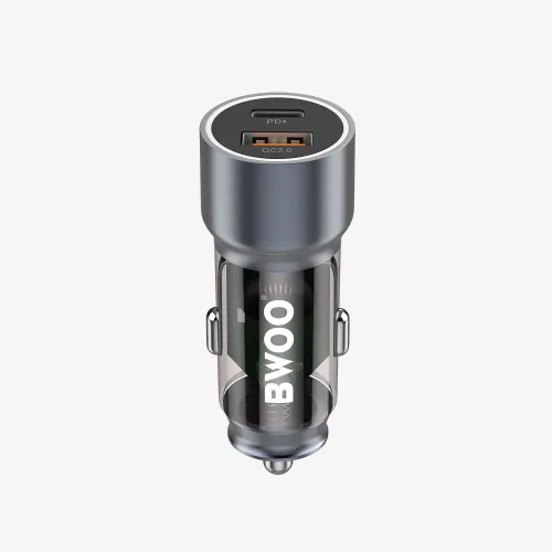 BWOO CC95 45W USB-C 2 Ports Transparent Car charger 