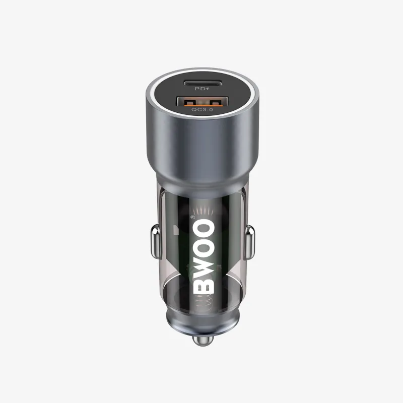 BWOO CC95 45W USB-C 2 Ports Transparent Car charger 