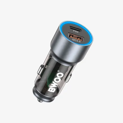 BWOO CC95 45W USB-C 2 Ports Transparent Car charger 