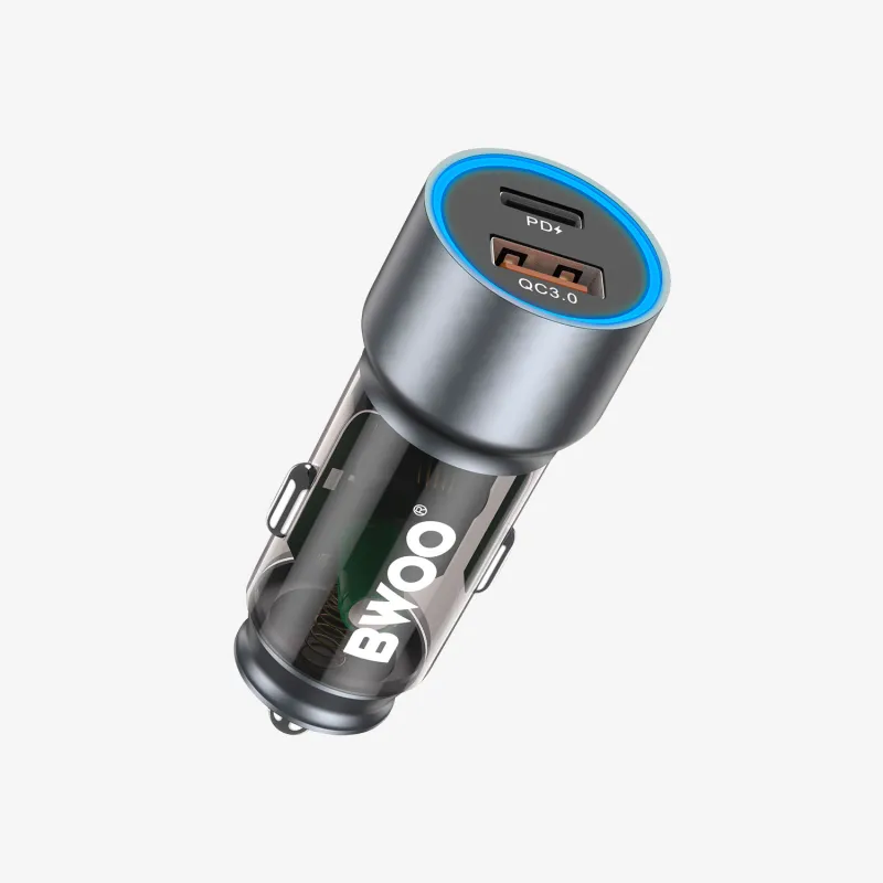 BWOO CC95 45W USB-C 2 Ports Transparent Car charger 