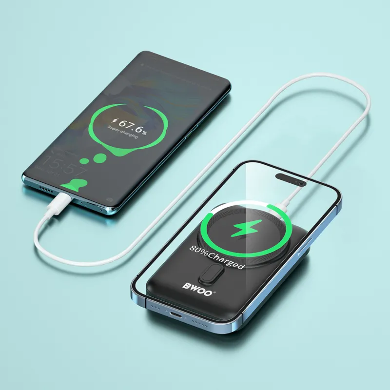 BWOO BO-P33 10000mAh Magnetic Wireless Power Bank BWOO BO-P33 10000mAh Magnetic Wireless Power Bank