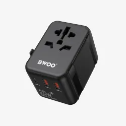 BWOO BO-UC08 PD 20W 3 in 1 GaN Travel Adapter