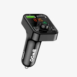 BWOO BO-CC102 USB-A Dual Ports Car Charger With FM Transmitter