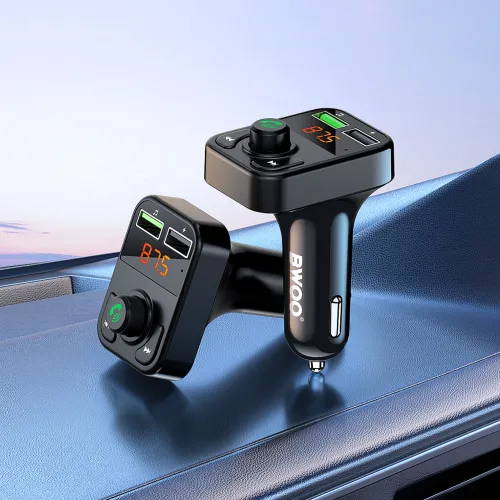 BWOO BO-CC102 USB-A Dual Ports Car Charger With FM Transmitter