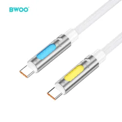 BWOO BO-X325CC USB-C to USB-C 240W 1.2M Aromatherapy Charging Cable with RGB Light 