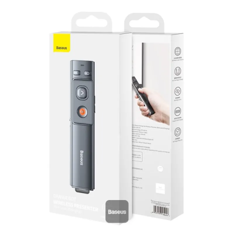 Baseus Orange Dot Red Laser Wireless Presenter