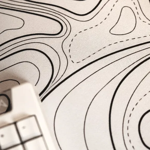 Blisspads BP06 Topography White Gaming Mouse Pad