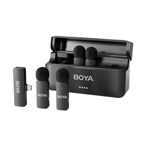 BOYA BY-V4U 2.4GHz 4-Channel Mini Wireless Microphone System