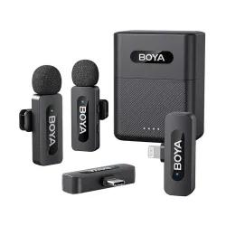 Boya BY-V3 Combo 2.4GHz Dual Channel Wireless Microphone System