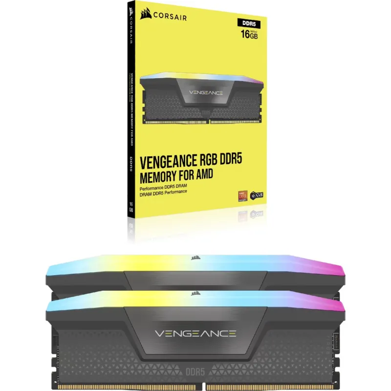 Corsair VENGEANCE RGB 16GB DDR5 6000MHz CL28 Desktop RAM