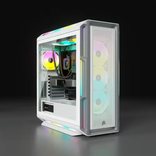 Corsair iCUE 5000T RGB Tempered Glass Mid-Tower ATX Casing White