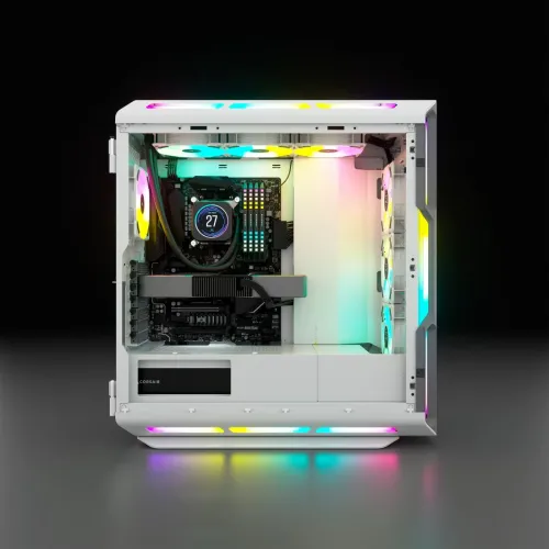 Corsair iCUE 5000T RGB Tempered Glass Mid-Tower ATX Casing White