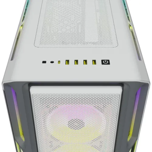 Corsair iCUE 5000T RGB Tempered Glass Mid-Tower ATX Casing White