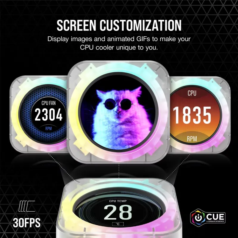 Corsair iCUE ELITE CPU Cooler LCD Display Ice Upgrade Kit