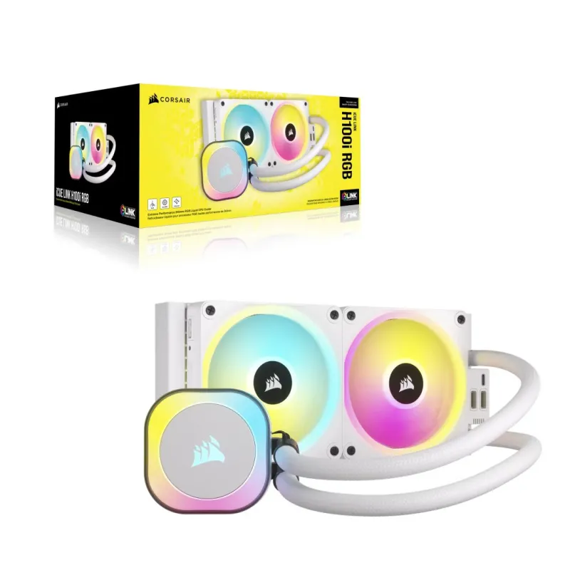 Corsair iCUE LINK H100i RGB 240mm ALL-IN-ONE Liquid CPU Cooler White