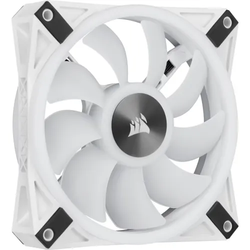 Corsair iCUE QL120 RGB 120mm PWM White Case Fan Triple Fan Kit with Lighting Node CORE