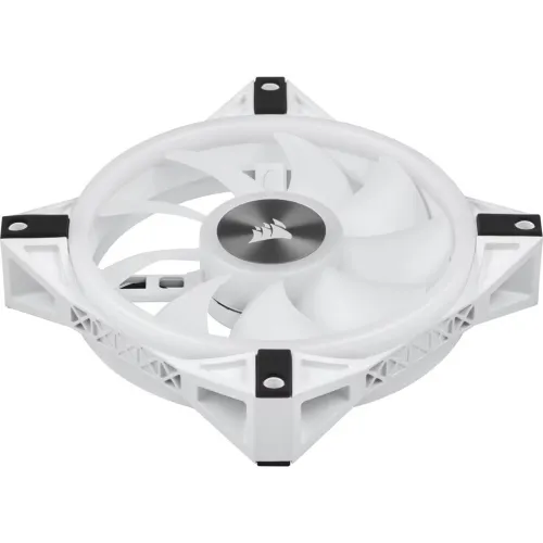 Corsair iCUE QL120 RGB 120mm PWM White Case Fan Triple Fan Kit with Lighting Node CORE