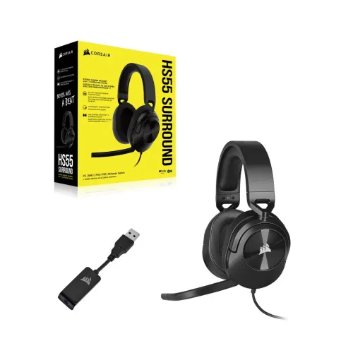Corsair HS55 7.1 SURROUND Gaming Headphone Carbon