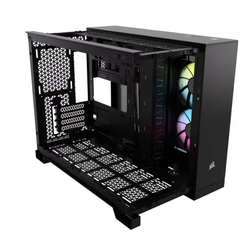 Corsair iCUE LINK 2500X RGB Micro ATX Dual Chamber PC Case Black