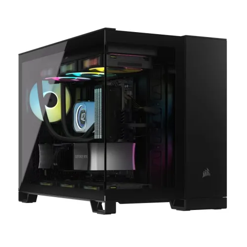 Corsair iCUE LINK 2500X RGB Micro ATX Dual Chamber PC Case Black