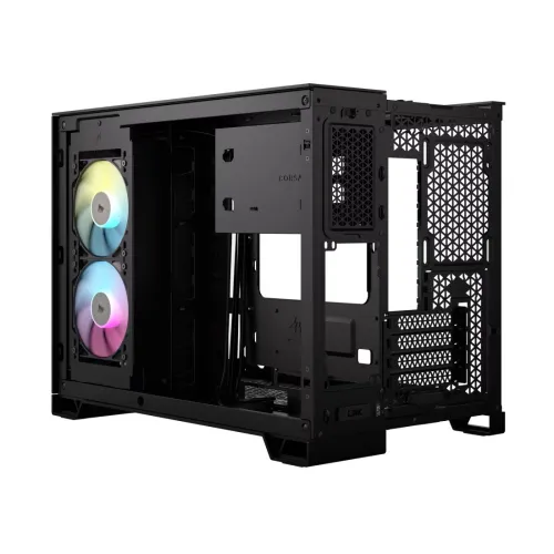 Corsair iCUE LINK 2500X RGB Micro ATX Dual Chamber PC Case Black