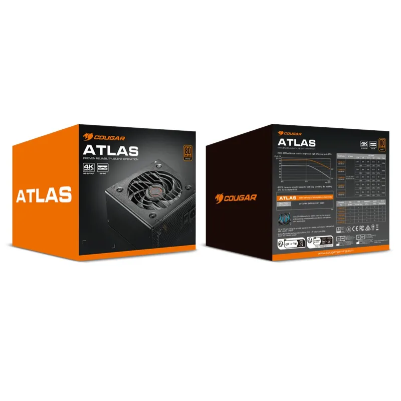 Cougar ATLAS 650 650W 80+ Bronze Non-Modular Power Supply