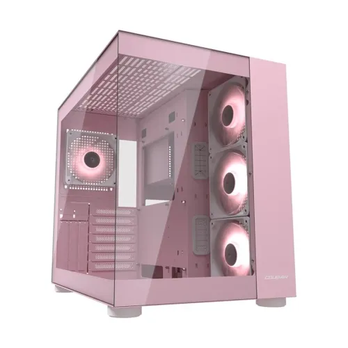 Cougar FV150 RGB Dual Chamber Mid Tower ATX Gaming Casing Pink