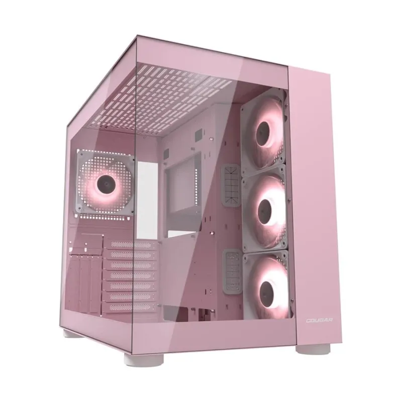 Cougar FV150 RGB Dual Chamber Mid Tower ATX Gaming Casing Pink
