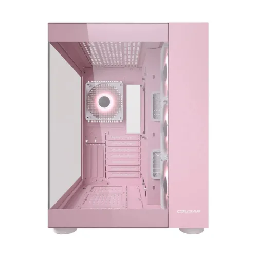 Cougar FV150 RGB Dual Chamber Mid Tower ATX Gaming Casing Pink