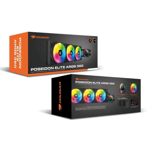 Cougar Poseidon Elite ARGB 360 360mm ARGB AIO Liquid CPU Cooler
