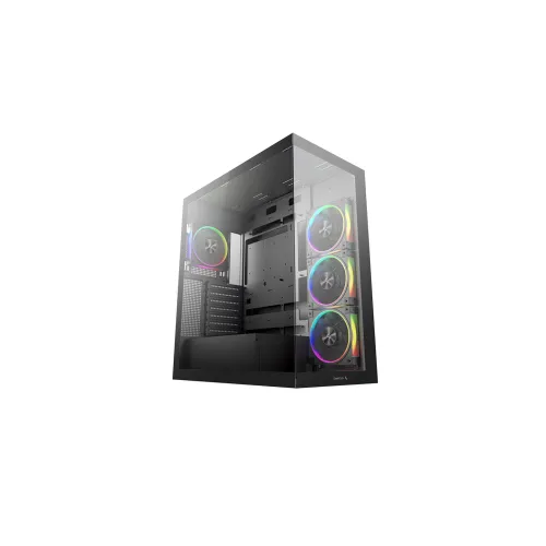 DeepCool CG580 4F V2 Panoramic Glass Panels Single Chamber ATX Fishtank Case with 4 ARGB PWM Fans