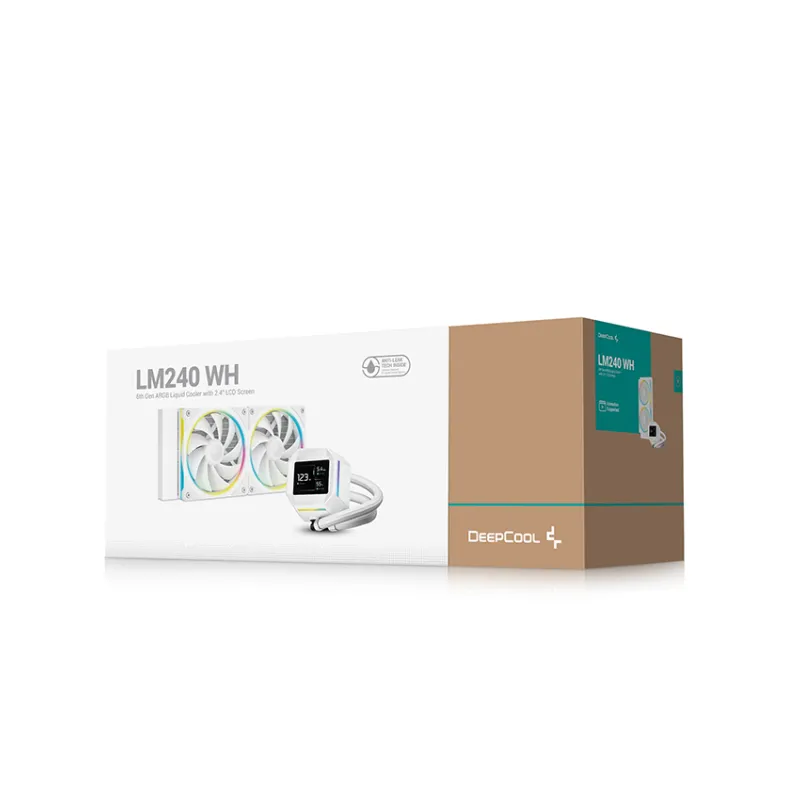 DeepCool LM240 WH 240mm ARGB Liquid CPU Cooler With Display