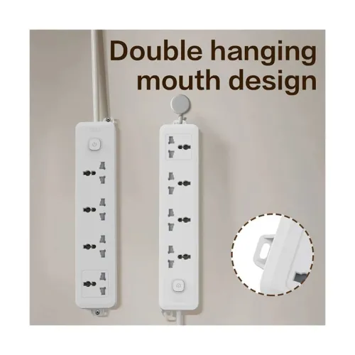 Deli CT703 2 Pin 4 Port 3 Meter Power Strip
