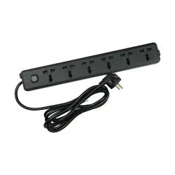 Deli CT705 2 Pin 6 Port 3 Meter Power Strip