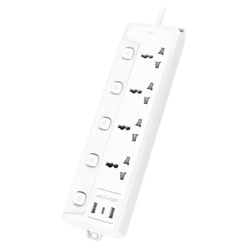 Deli CT711 4 Port 2 Meter Power Strip